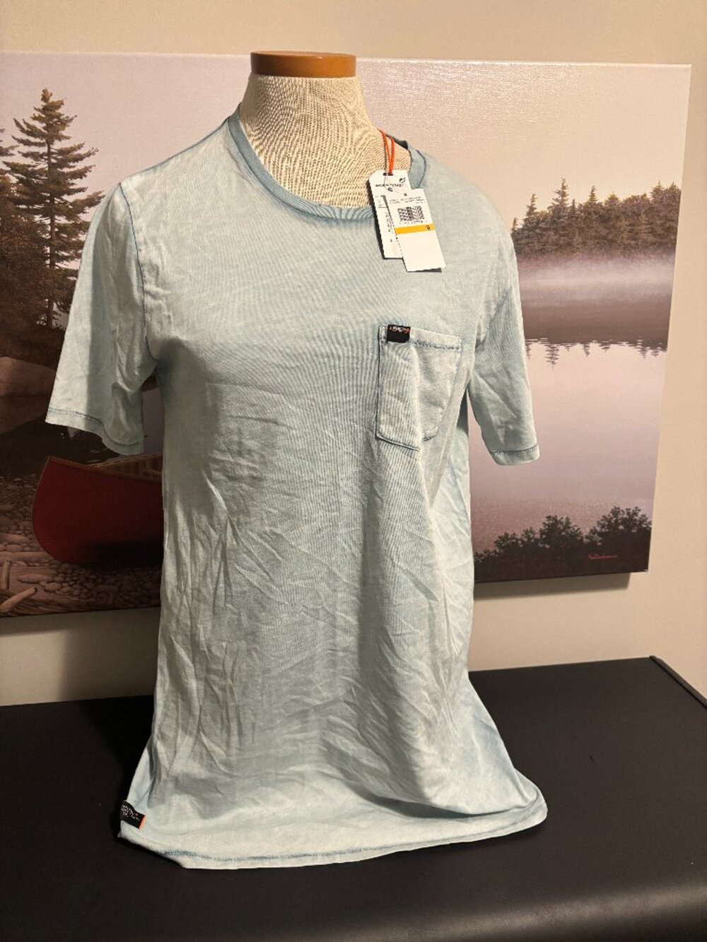 Men's Superdry Overdye Pocket T Shirt in Size Small